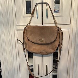 Brown Suede Shoulder Bag